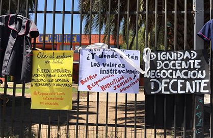 CUATRO DIAS CUMPLE DE HUELGA LEGAL EL COLEGIO ECHAURREN