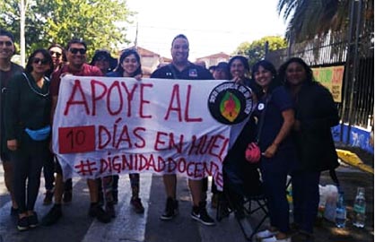 SINDICATO DEL COLEGIO ECHAURREN CUMPLE 19 DIAS DE HUELGALEGAL