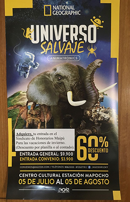 Universo Salvaje de National Geographic en el Centro Cultural Mapocho
