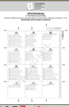 VOTO INDICA LISTA FINAL DE POSTULANTES A DIPUTADOS EN EL D-8