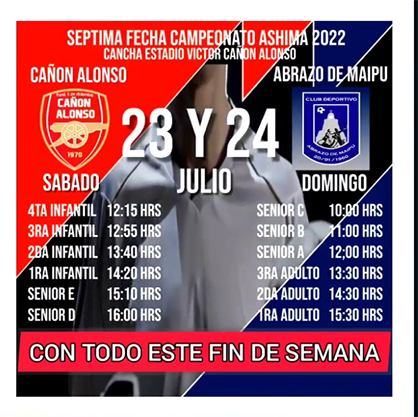 SE JUEGA POR FIN LA SEPTIMA FECHA EN ASHIMA