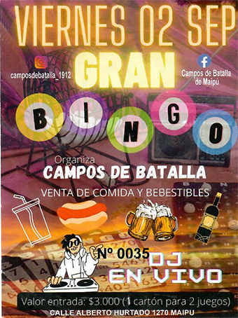 VIERNES 2: GRAN BINGO CLUB CAMPOS DE BATALLA