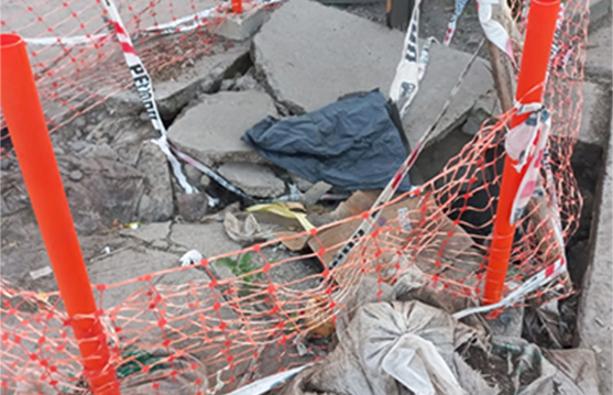 HOYOS Y CALLES DESTROZADAS ENFURECEN A VECINOS DEL SECTOR PONIENTE