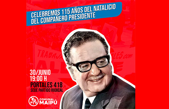 SOCIALISTAS RECUERDAN NATALICIO DEL PRESIDENTE ALLENDE