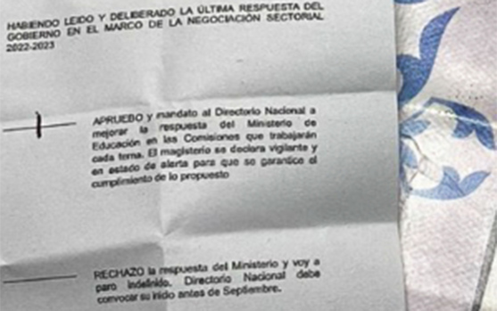 CONSULTA DOCENTE  MAIPU: GANA EL RECHAZO POR ESCASO MARGEN