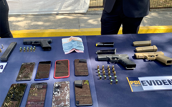 PDI DETIENE  BANDA DEDICADA AL TRÁFICO DE ARMAS Y DROGAS 