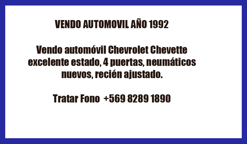VENDO AUTOMOVIL, JOYITA AÑO 1992