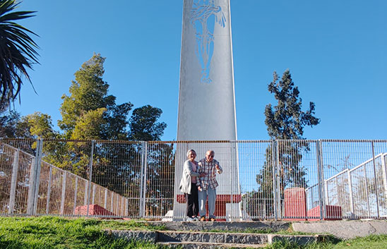 HERMAN SILVA VISITO LA CRUZ DEL MILENIO