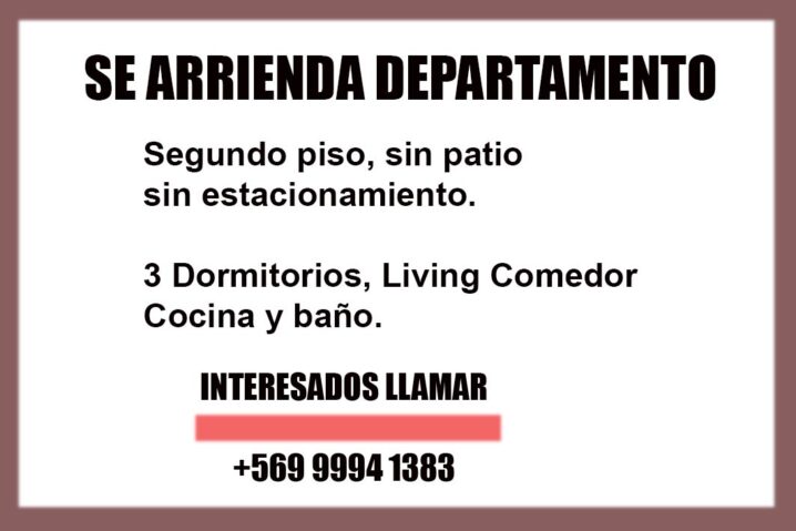 ARRIENDO DEPARTAMENTO